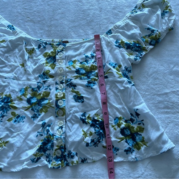 Free People Close to You Ivory Floral Print Top - Picture 8 of 8